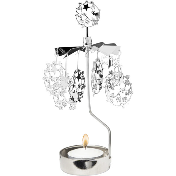 Deer With Star In The Forest Rotary Candle Holder