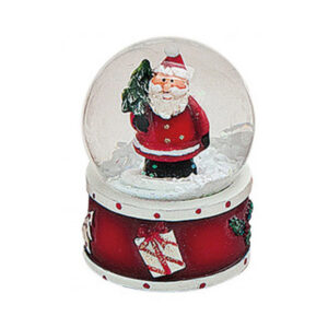 Santa With Tree Mini Snowglobe - JJA Christmas