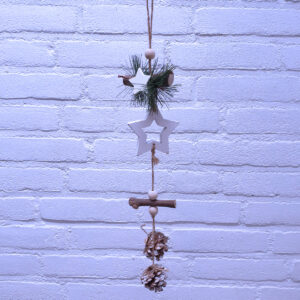 Christmas Pendant Star With Acorn - H&S