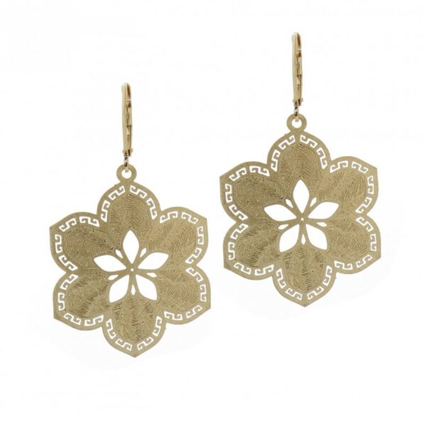 Golden Snow Flower Earring  – Biba