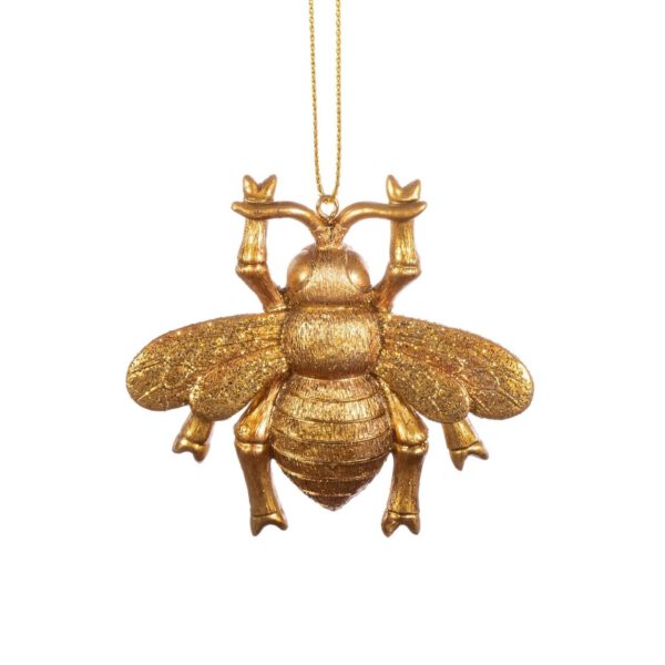 Golden bee pendant made of resin