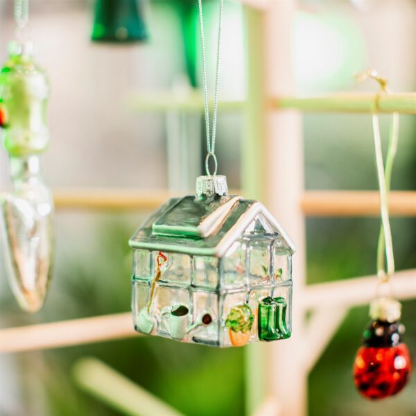Mini glass greenhouse bauble - Sass & Belle - Image 2